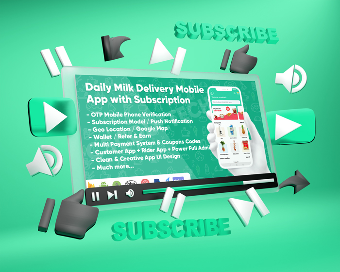 Dairy Products, Grocery, Daily Milk Delivery Mobile App with Subscription | Customer & Delivery App - 7