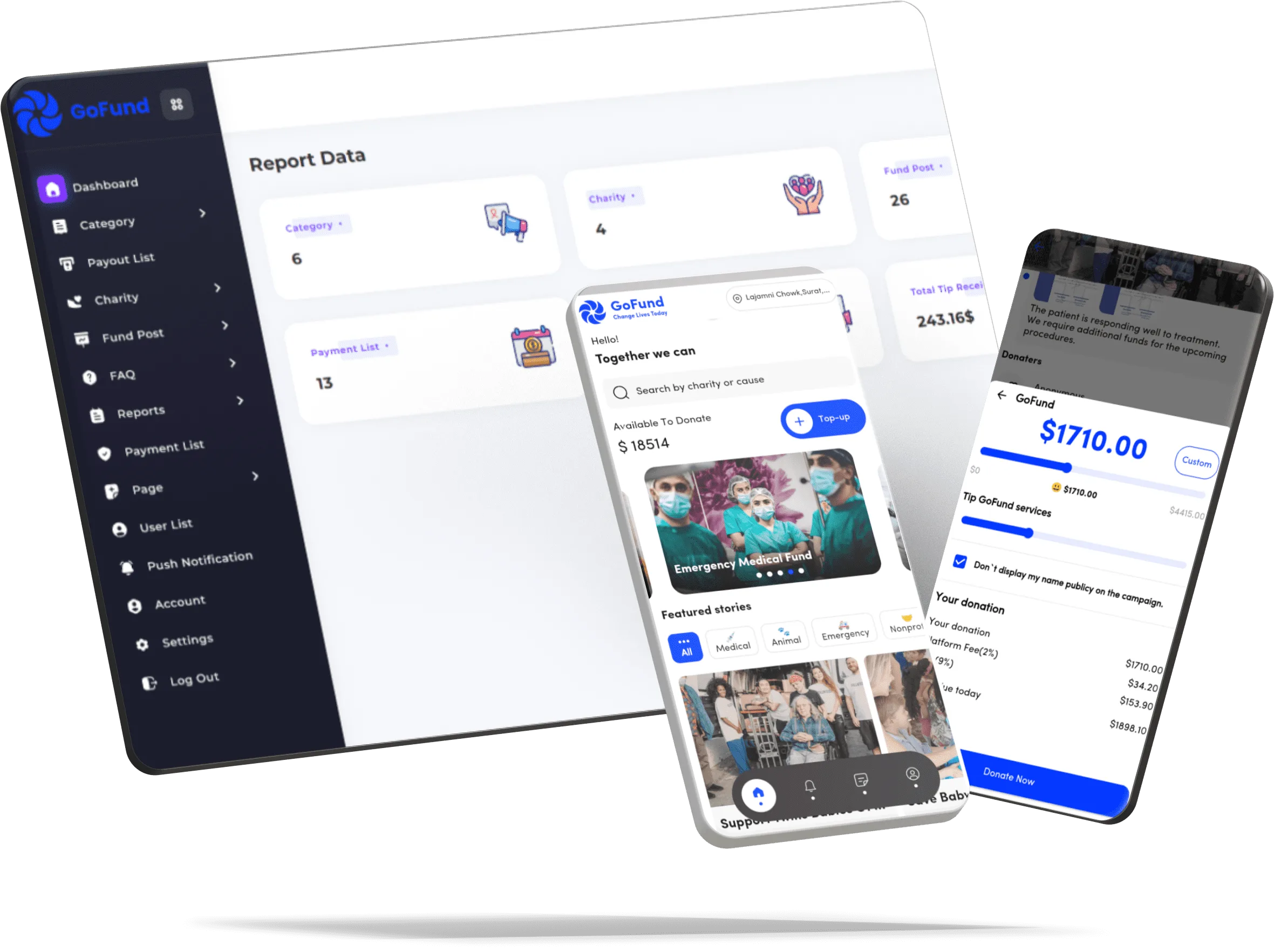 Donation Crowdfunding Charity Fundraising App Ready In 2 Days hero preview
