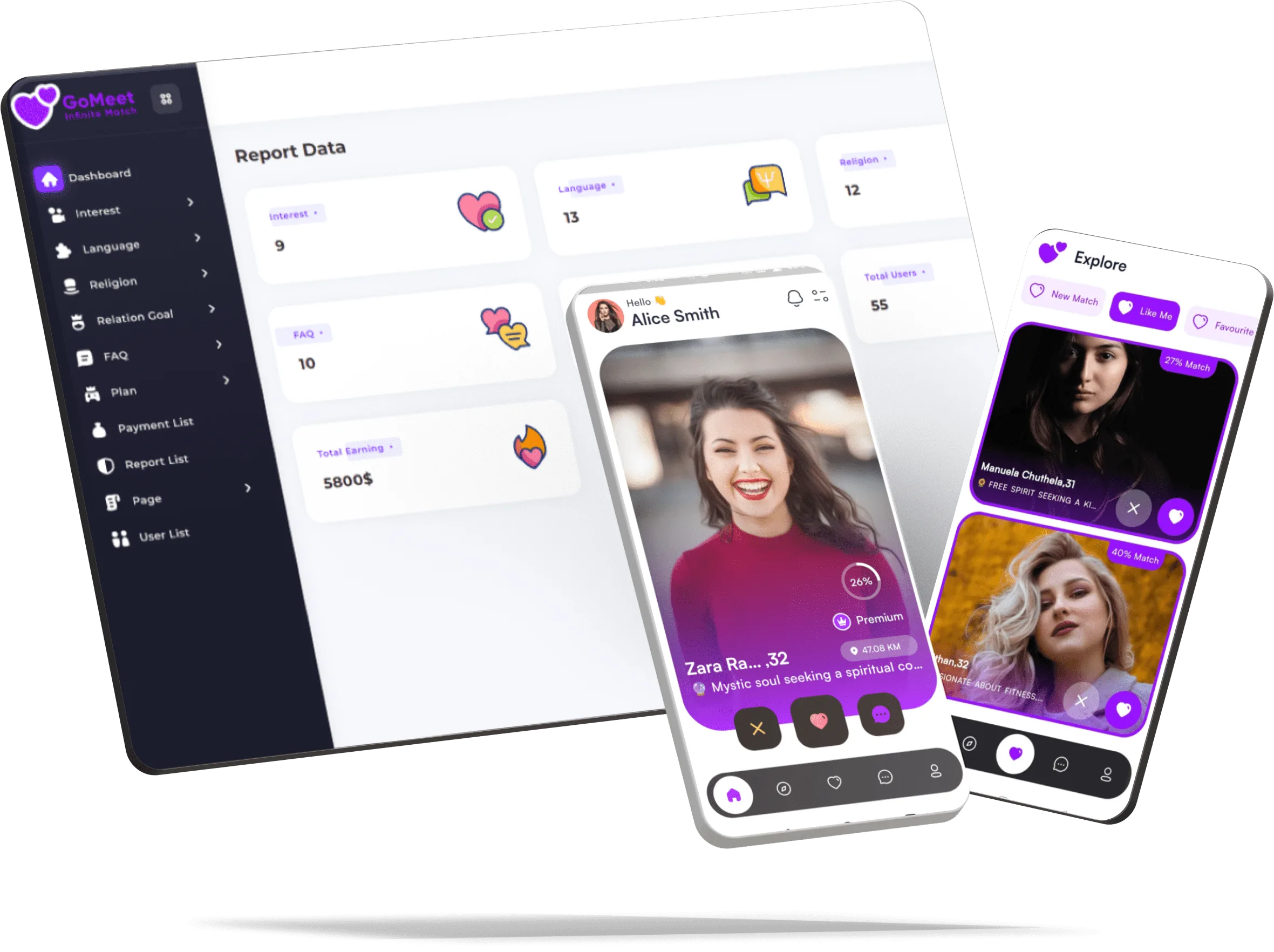 Dating app hero preview