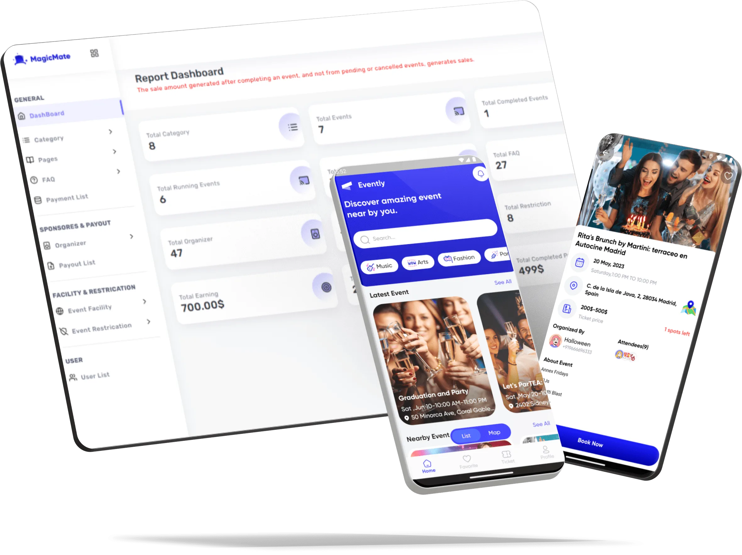 Multi Vendor Events Ticket Booking App Ready In 2 Days hero preview