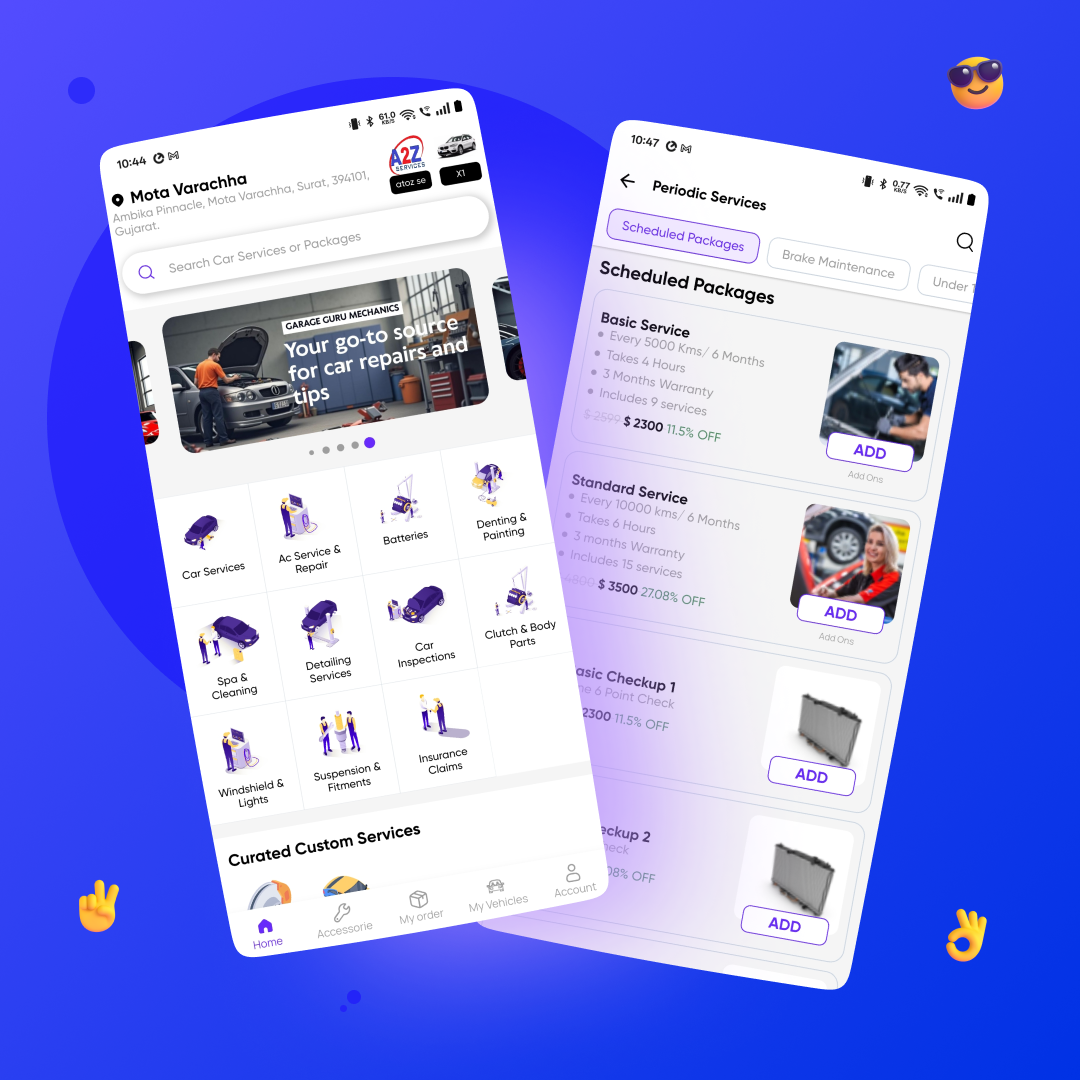 Garage service app solution by CSCODETECH