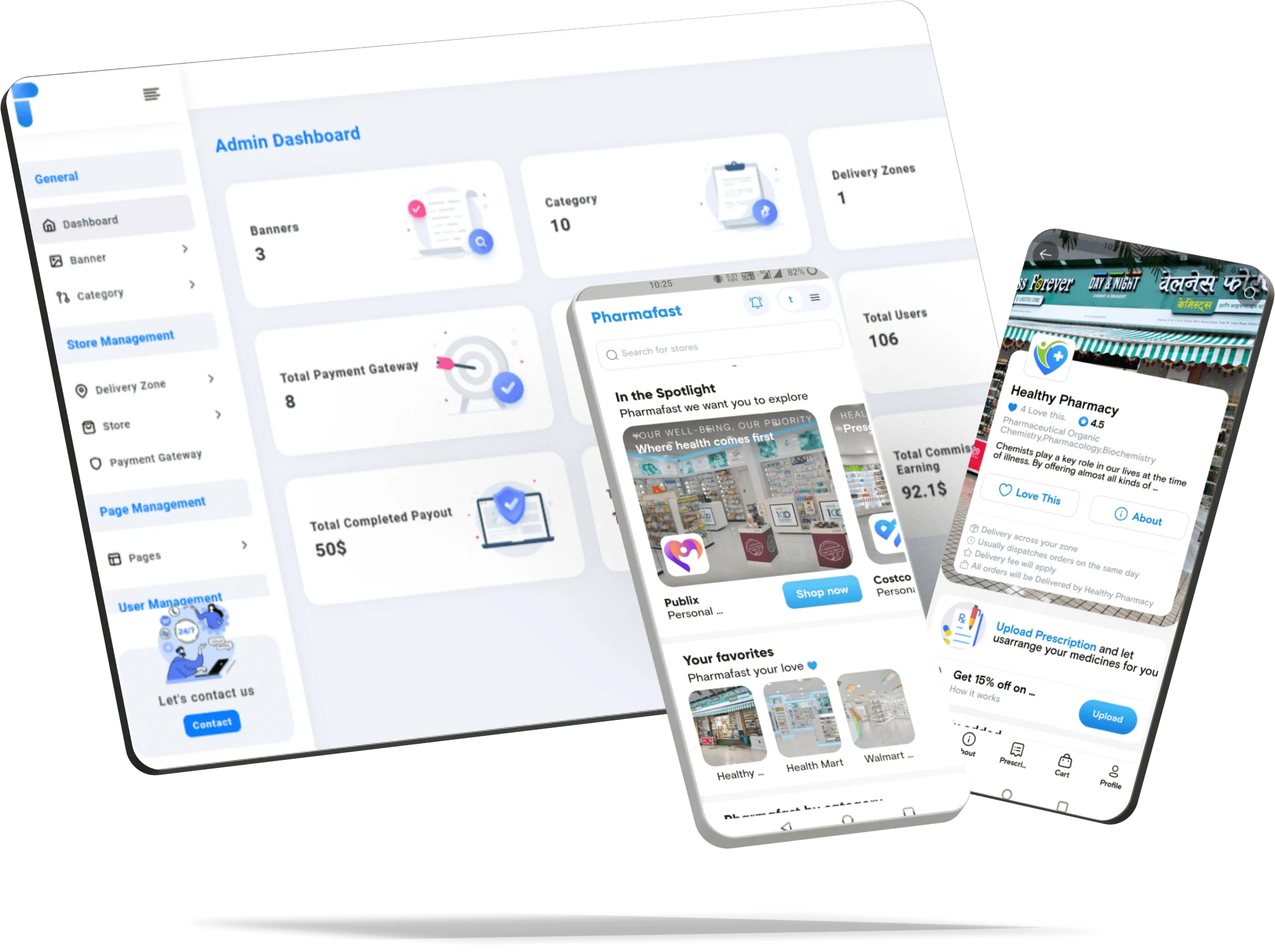 Pharmacy delivery app hero preview