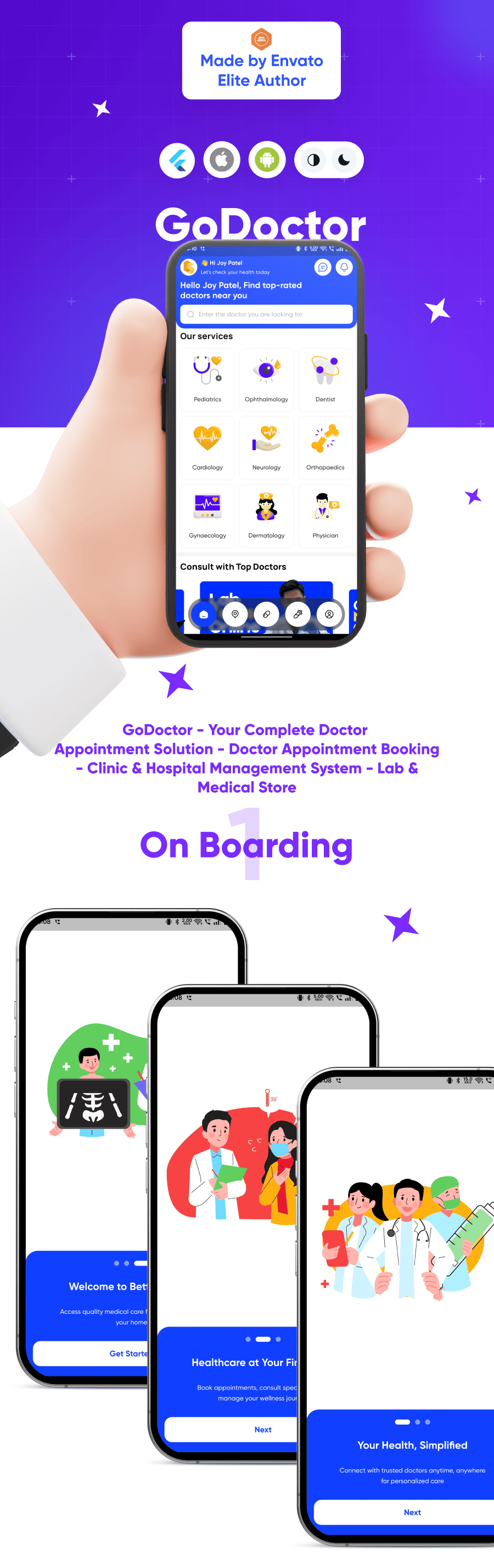 GoDoctor - Doctor Appointment Booking - Clinic & Hospital Management System -Lab & Medical Store App