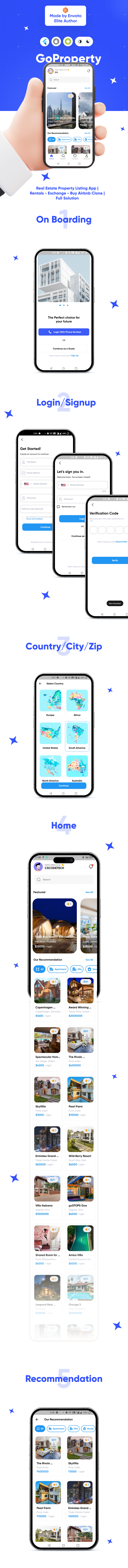 GoProperty - Real Estate Property Listing App | Rentals-Exchange-Buy | Airbnb Clone | Full Solution - 1
